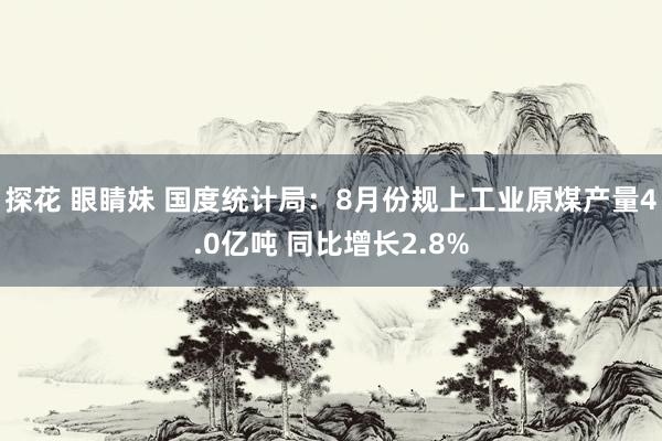 探花 眼睛妹 国度统计局：8月份规上工业原煤产量4.0亿吨 同比增长2.8%