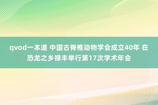 qvod一本道 中国古脊椎动物学会成立40年 在恐龙之乡禄丰举行第17次学术年会