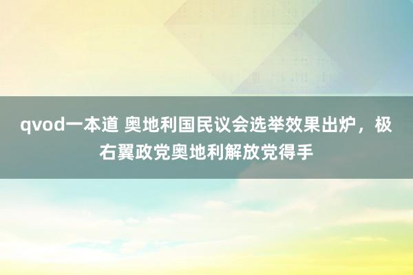 qvod一本道 奥地利国民议会选举效果出炉，极右翼政党奥地利解放党得手