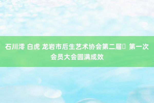 石川澪 白虎 龙岩市后生艺术协会第二届​第一次会员大会圆满成效