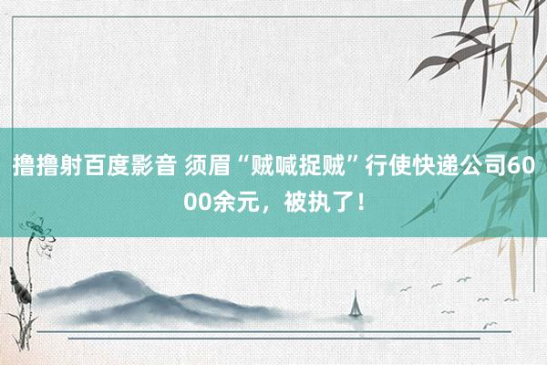 撸撸射百度影音 须眉“贼喊捉贼”行使快递公司6000余元，被执了！