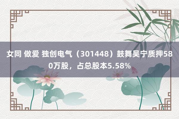 女同 做爱 独创电气（301448）鼓舞吴宁质押580万股，占总股本5.58%