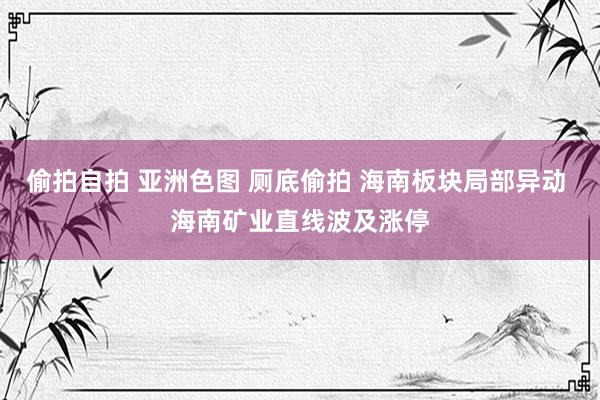 偷拍自拍 亚洲色图 厕底偷拍 海南板块局部异动 海南矿业直线波及涨停