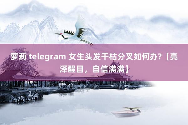 萝莉 telegram 女生头发干枯分叉如何办?【亮泽醒目，自信满满】