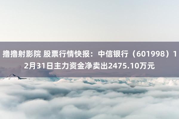 撸撸射影院 股票行情快报：中信银行（601998）12月31日主力资金净卖出2475.10万元