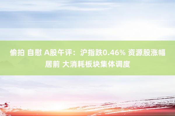 偷拍 自慰 A股午评：沪指跌0.46% 资源股涨幅居前 大消耗板块集体调度