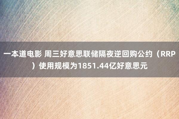 一本道电影 周三好意思联储隔夜逆回购公约（RRP）使用规模为1851.44亿好意思元