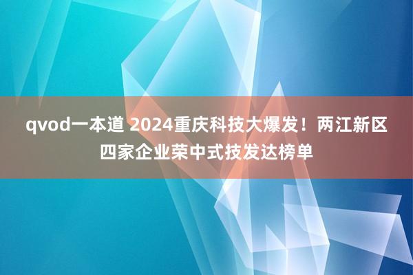 qvod一本道 2024重庆科技大爆发！两江新区四家企业荣中式技发达榜单