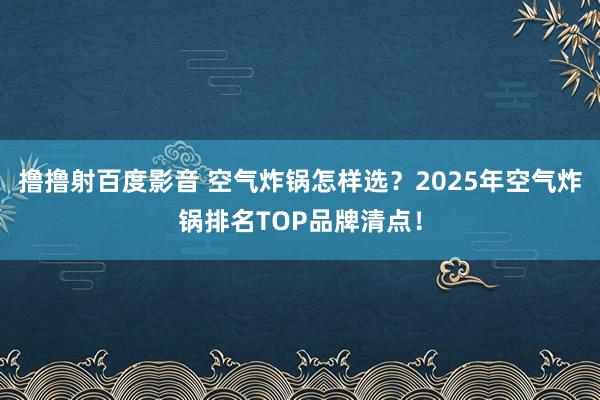 撸撸射百度影音 空气炸锅怎样选？2025年空气炸锅排名TOP品牌清点！